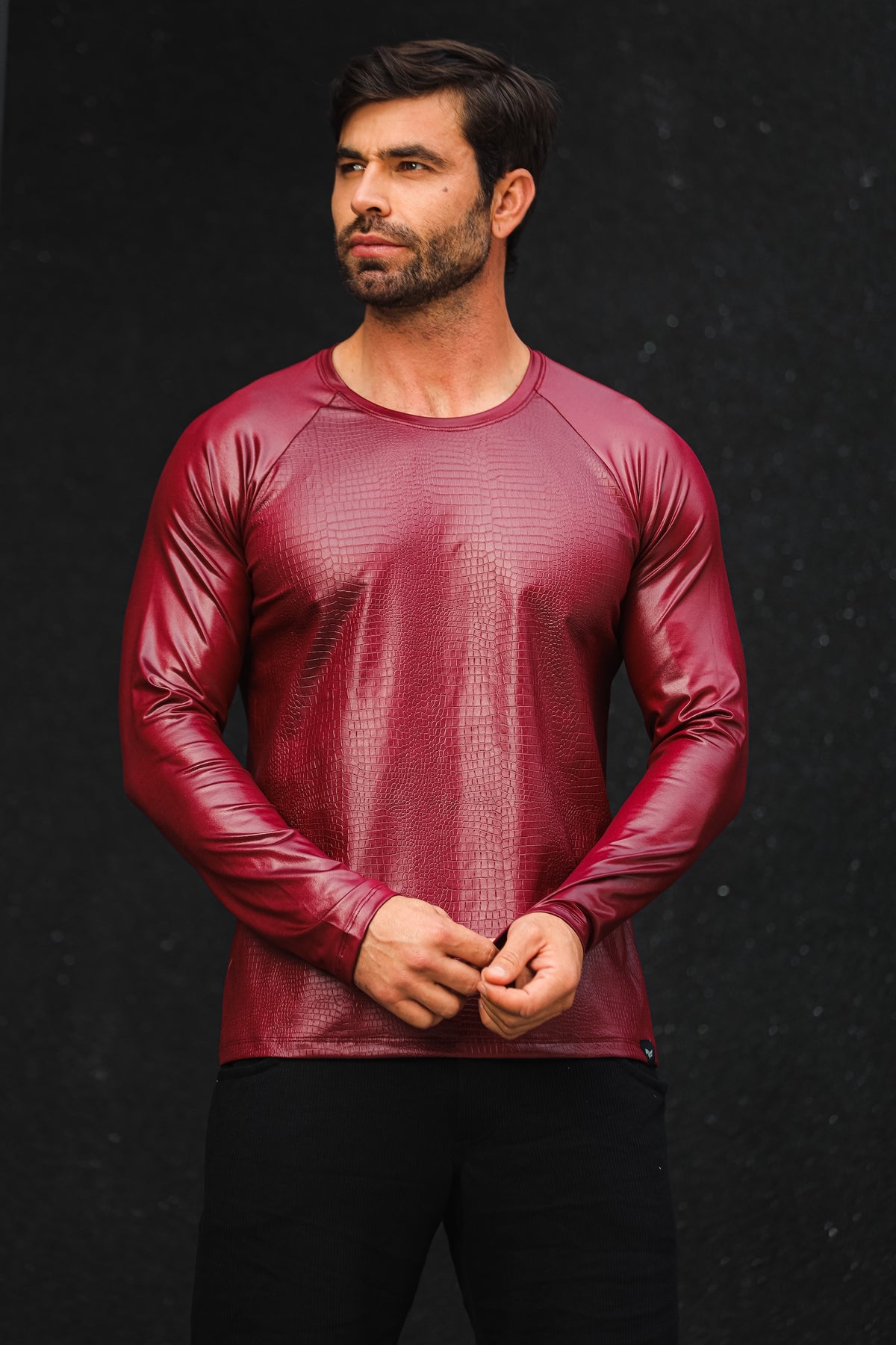 Camiseta Masculina Cirrê Croco Manga Cirrê Liso