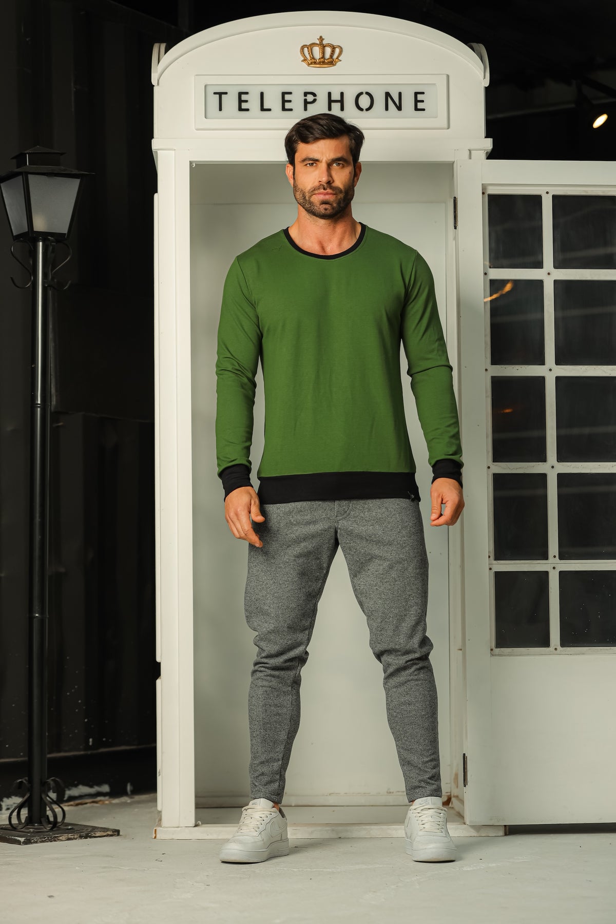 Suéter Masculino em Malha Ponto Roma