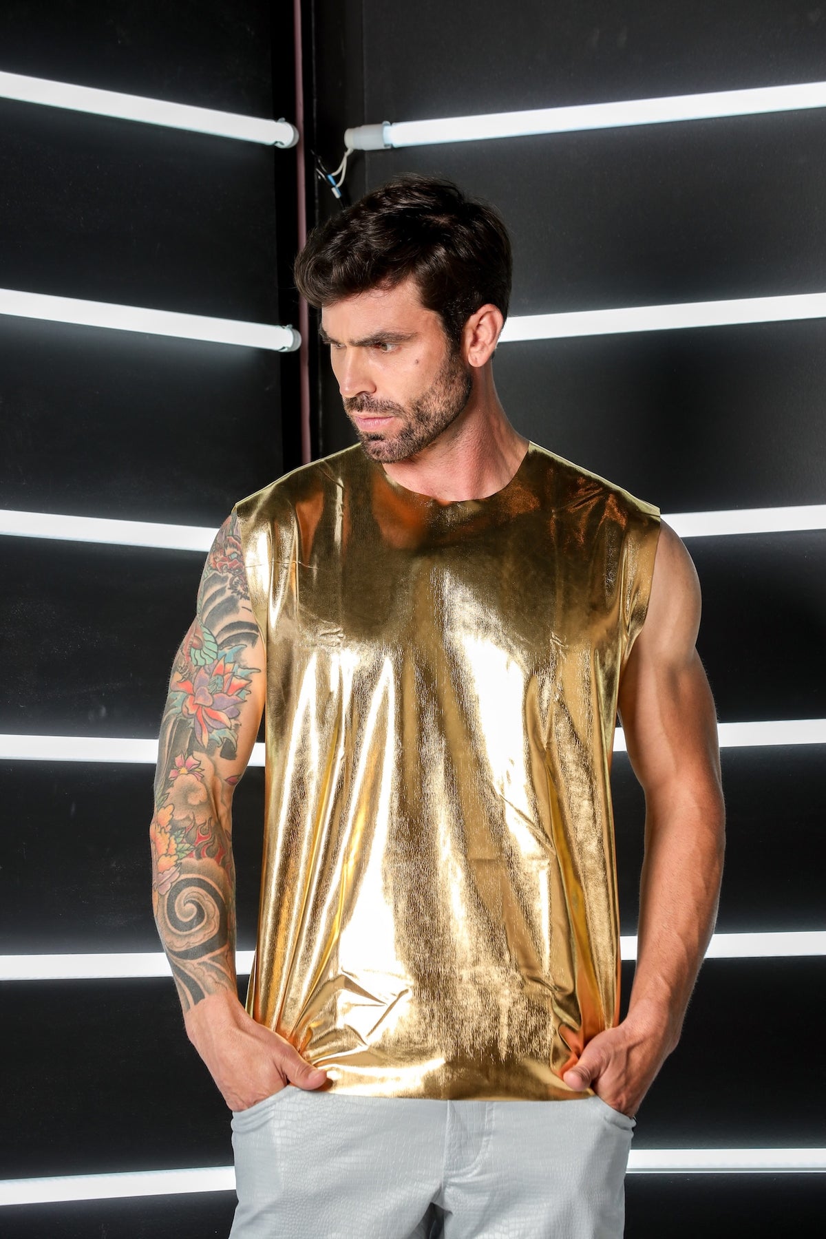 Regata Masculina Machão Metalizada