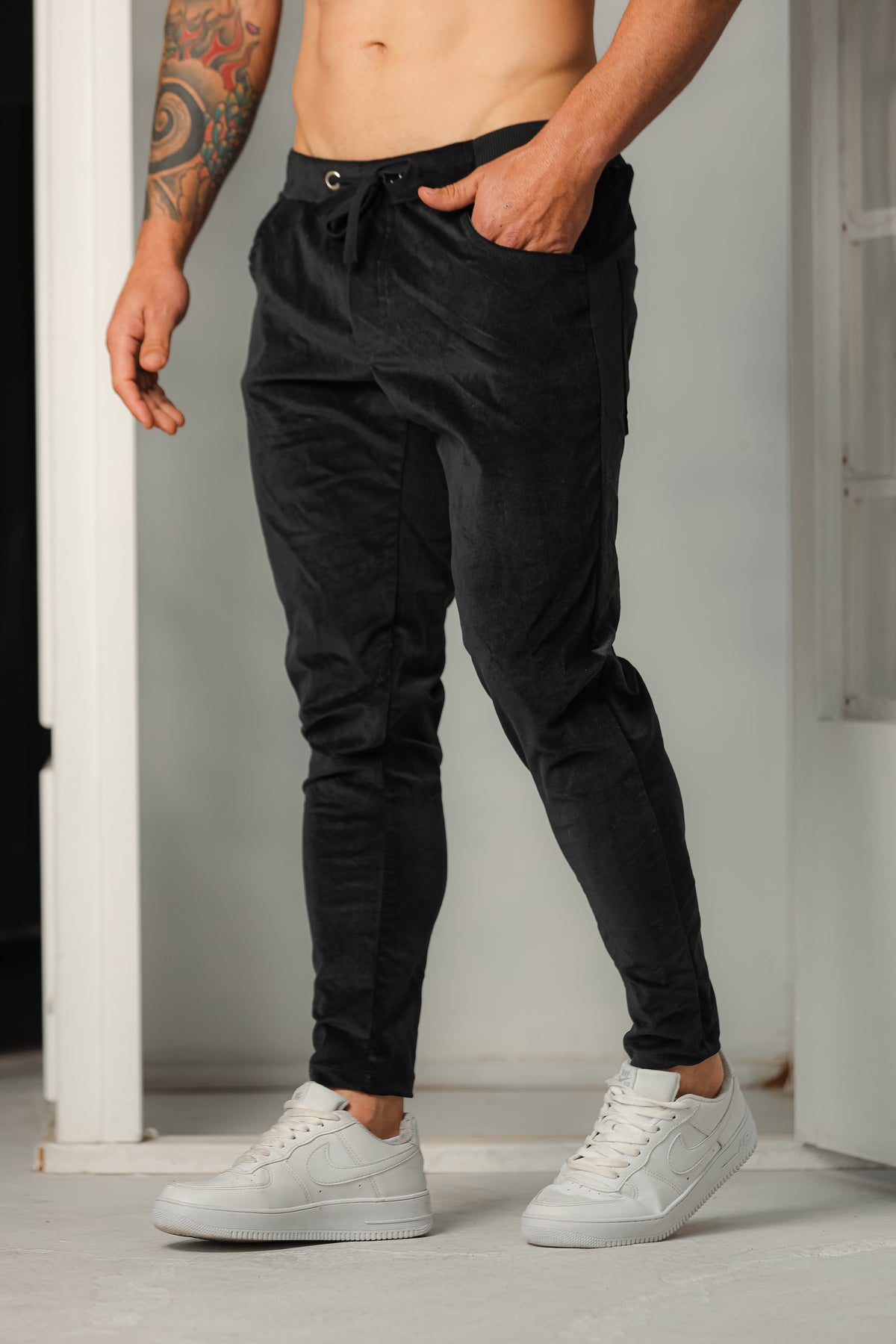 Calça Masculina em Malha Suede