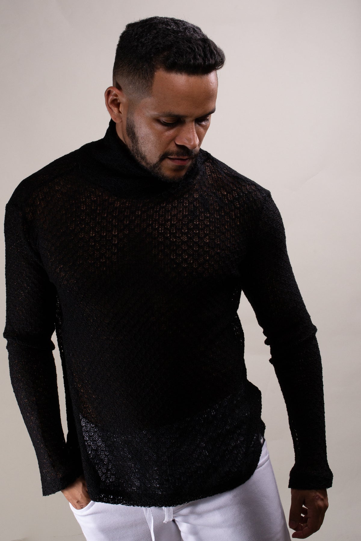 Blusa Cacharrel Tricot De Lã Preta