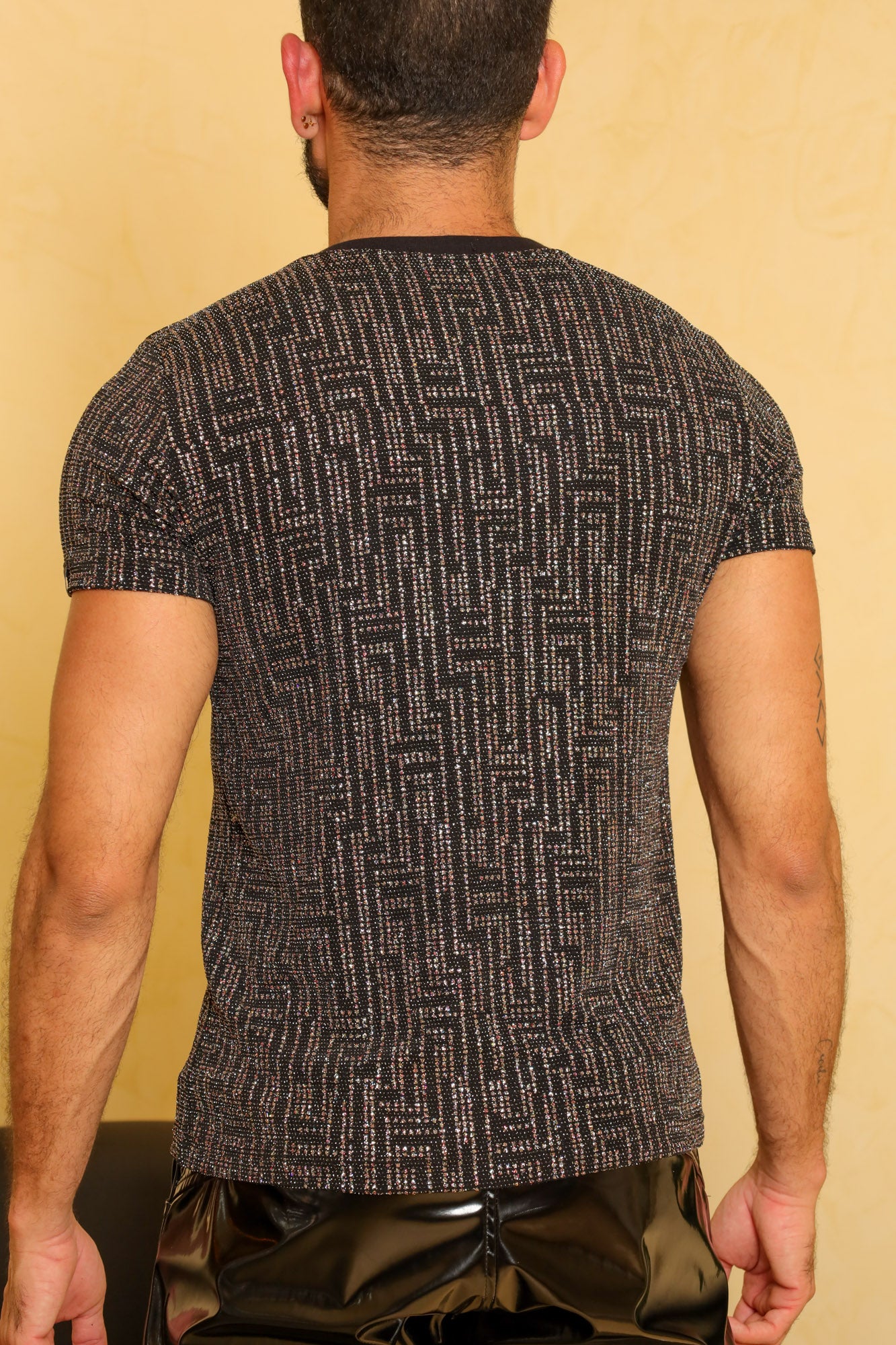 Camiseta Masculina em Lurex Preto