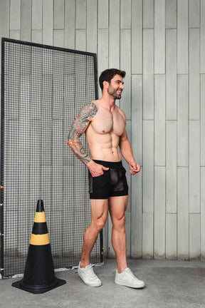 Short Masculino Transparente Modelo Praia Branco