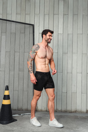 Short Masculino Transparente em Tela