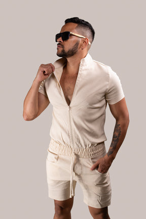 Macaquinho Masculino em Bengaline Bege