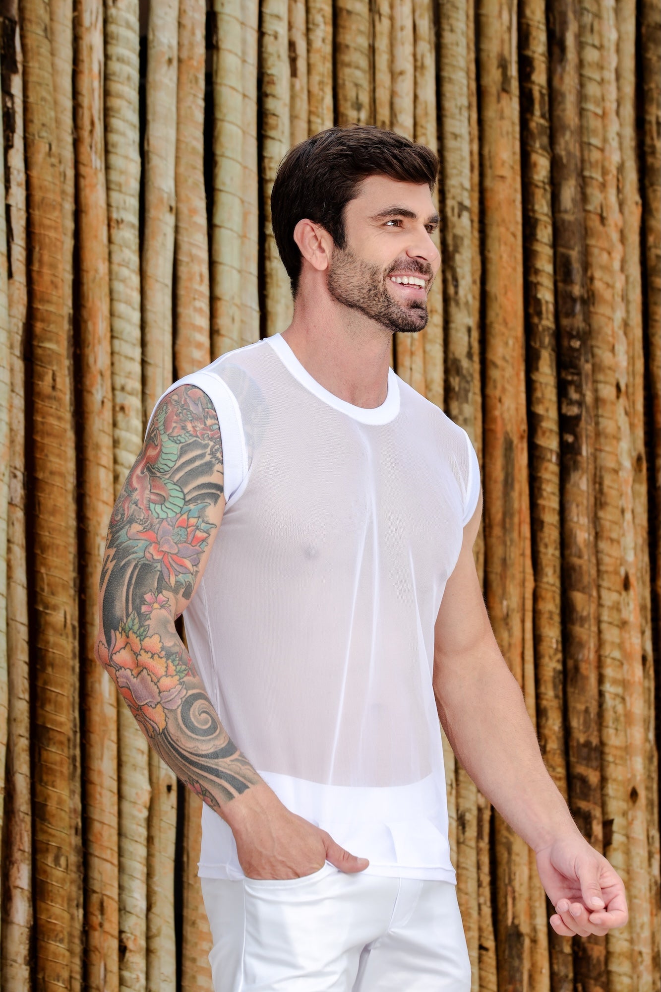 Regata Masculina Machão em Tule