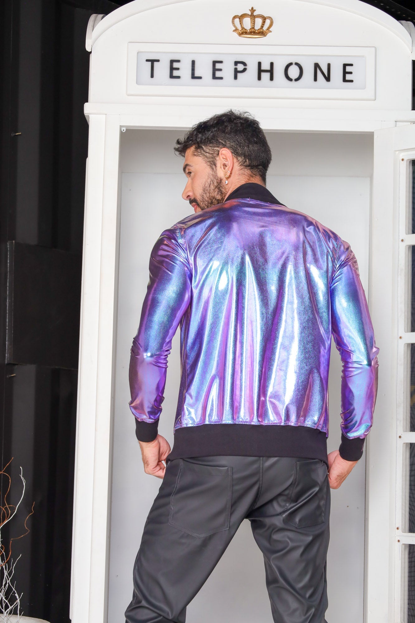 Jaqueta Masculina Bomber Metalizada