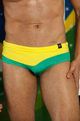Sunga Slim Verde com Amarela