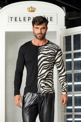 Camiseta Manga Longa Viscolycra com Estampa Zebra