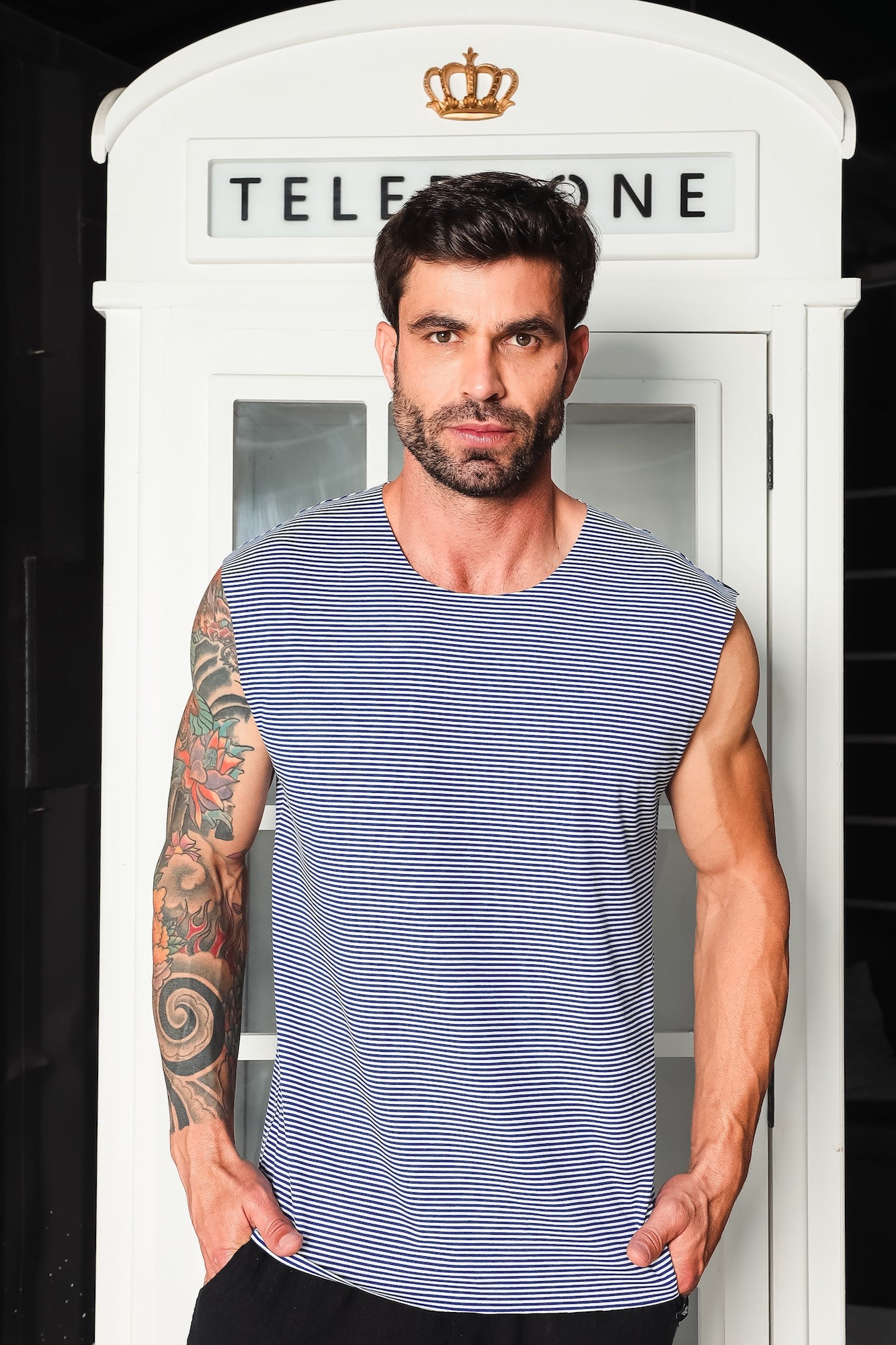 Regata Machão Viscolycra Listrada