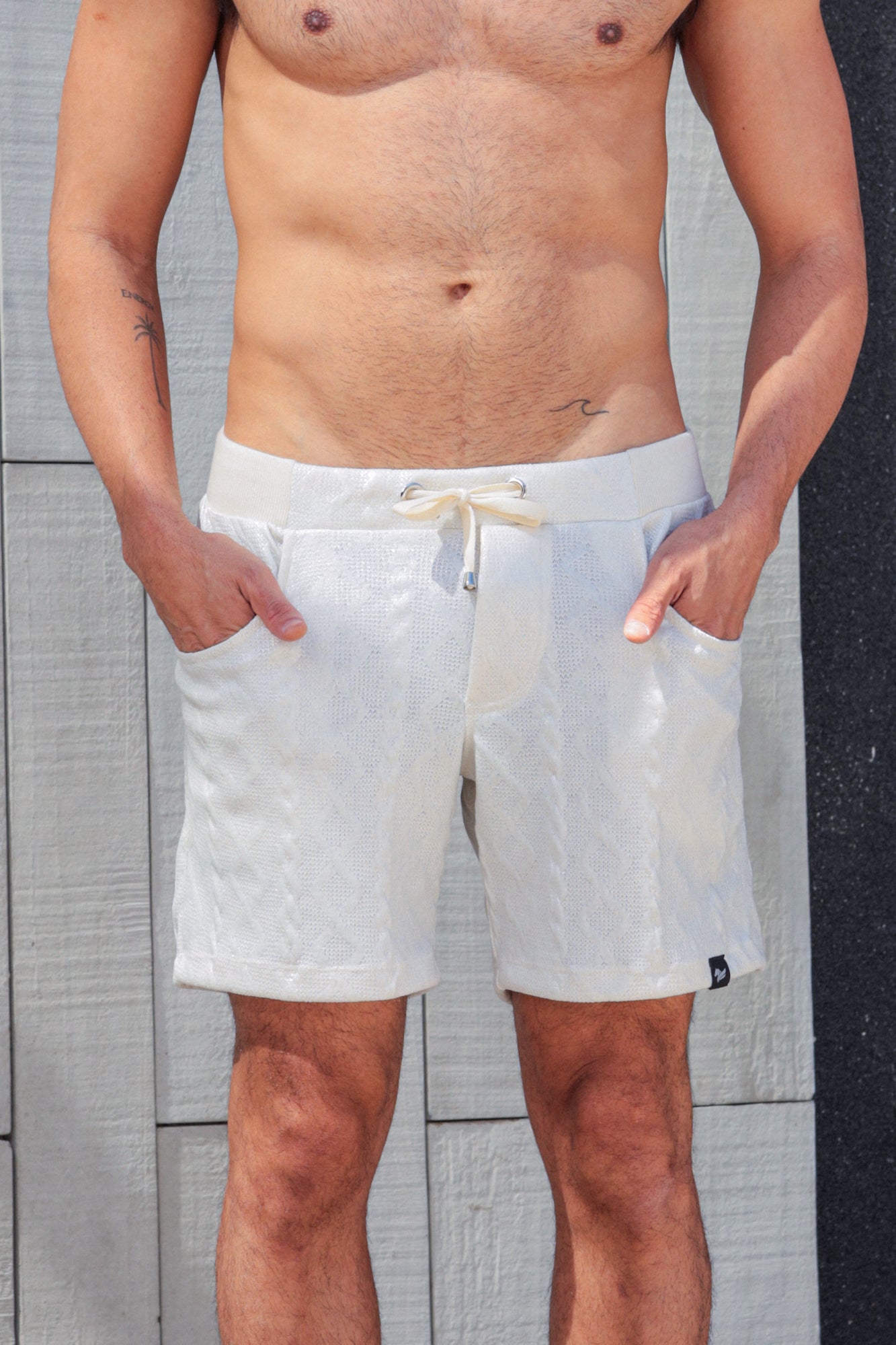 Short Masculino em Tricô Resinado