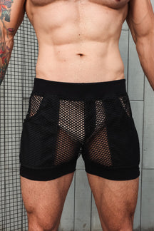 Short Masculino Transparente Modelo Praia Branco