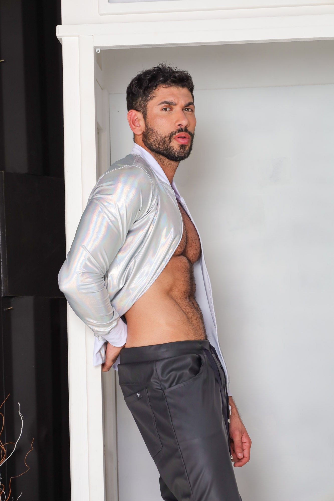 Jaqueta Masculina Bomber Metalizada