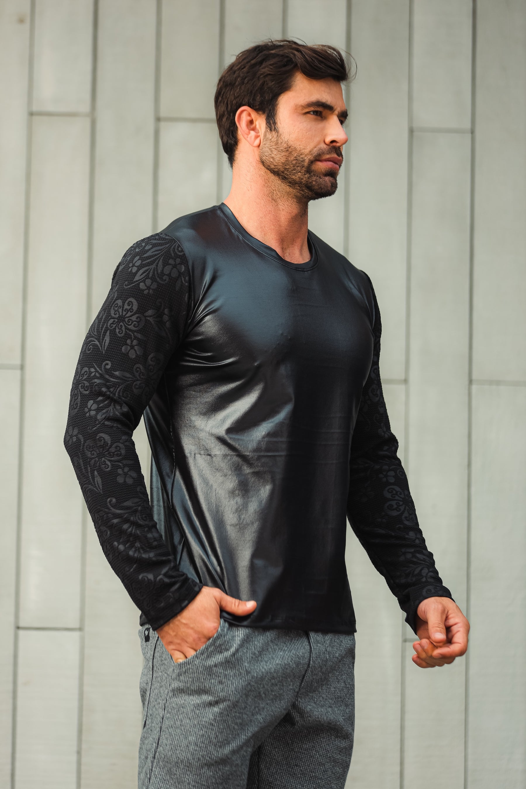 Camiseta Masculina Manga Longa Cirrê