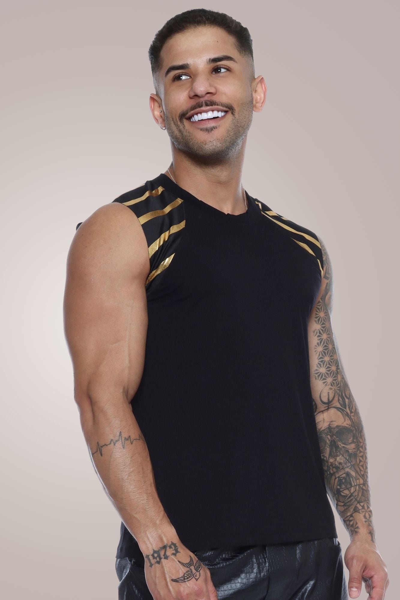 Regata Masculina Listras Doourada