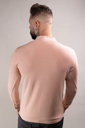 Blusa Masculina Gola V Malha Nude