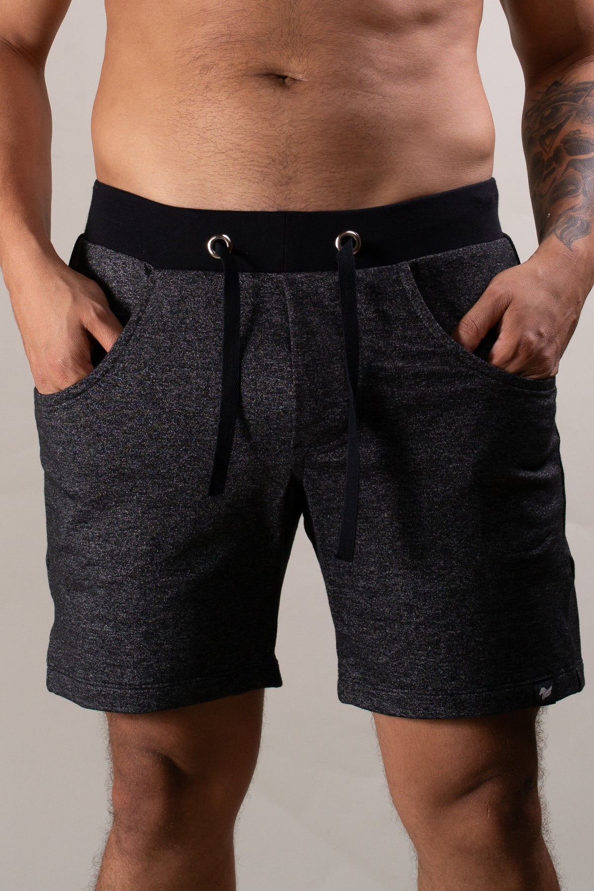 Short Masculino de Moletinho Mescla Cinza