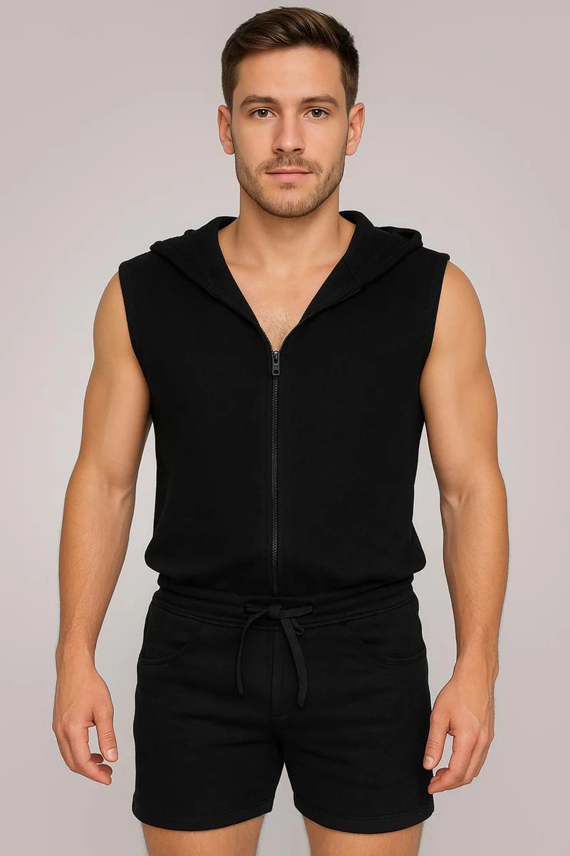 Macaquinho Masculino Modelo Machão com Capuz