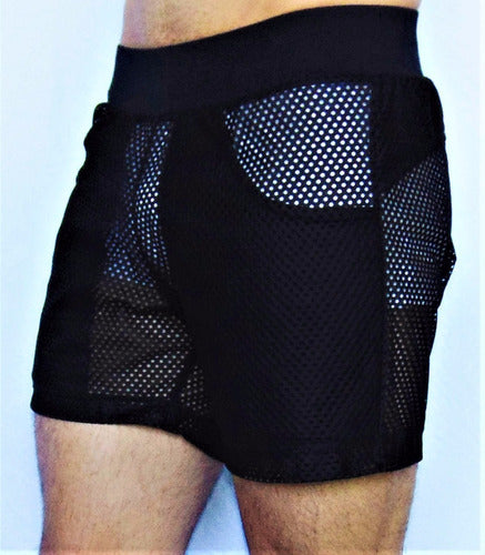 Short Masculino Transparente em Tela