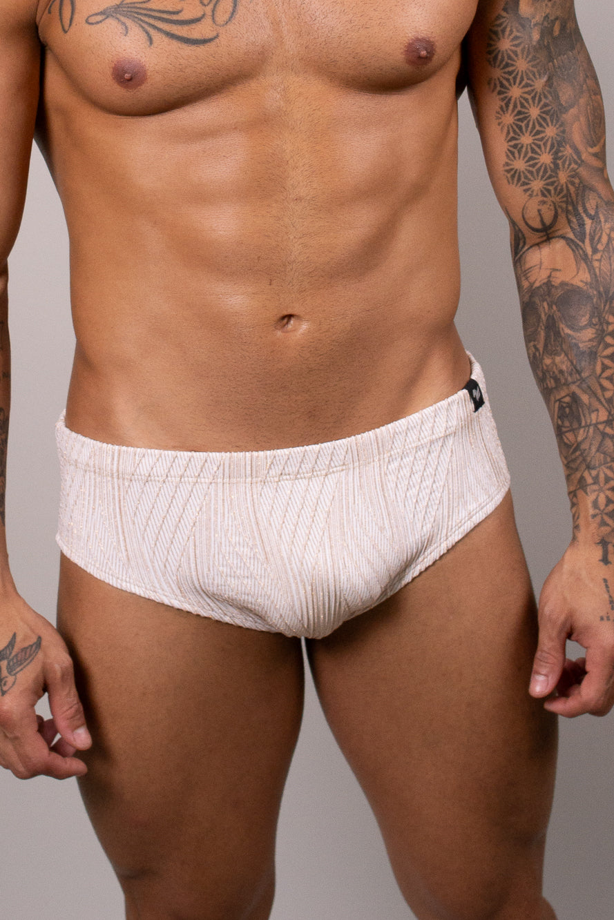 Sunga Slim Jacquard Dourada