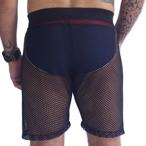 Bermuda Masculina Preta sem Costura Lateral