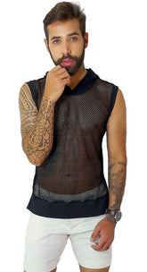 Regata Masculina Swag Modelo Machão com Capuz Preto