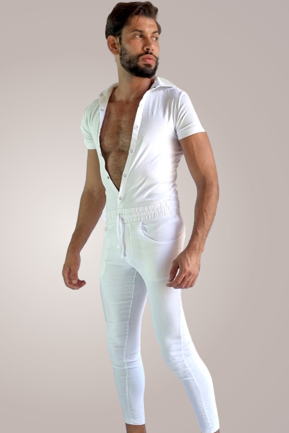 Macacão Masculino em Bengaline Branco