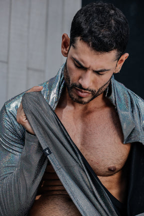 Cardigan Masculino Holográfico