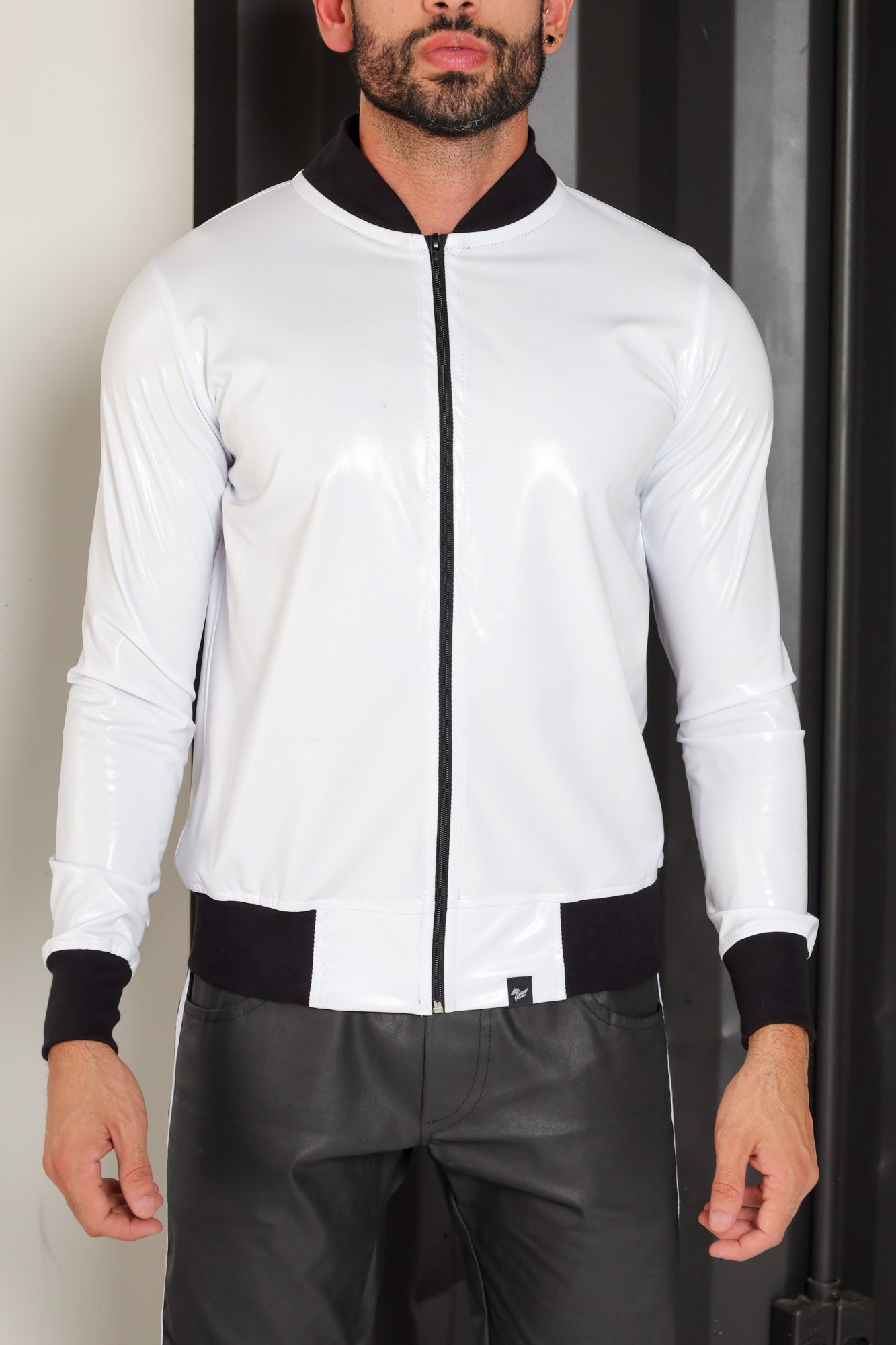 Jaqueta Masculina Bomber em Vinil