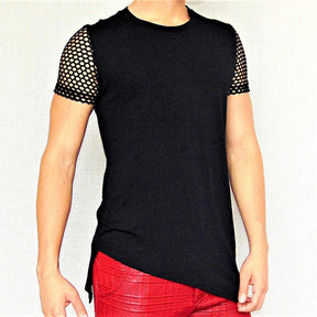 Camiseta Masculina Barra Transversal Viscolycra Manga Arrastão