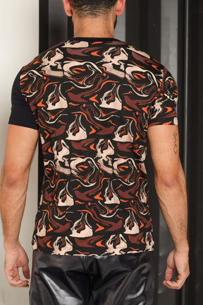 Camiseta Masculina Mama Punch® em Viscolycra com Estampa Marmorizada