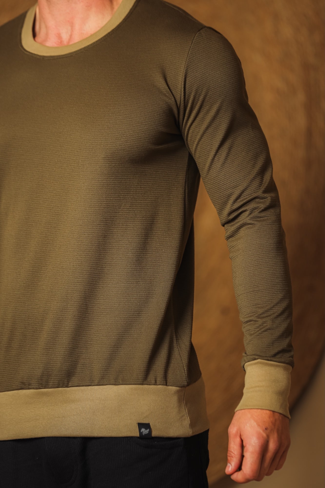 Suéter Masculino Crepe Verde Oliva