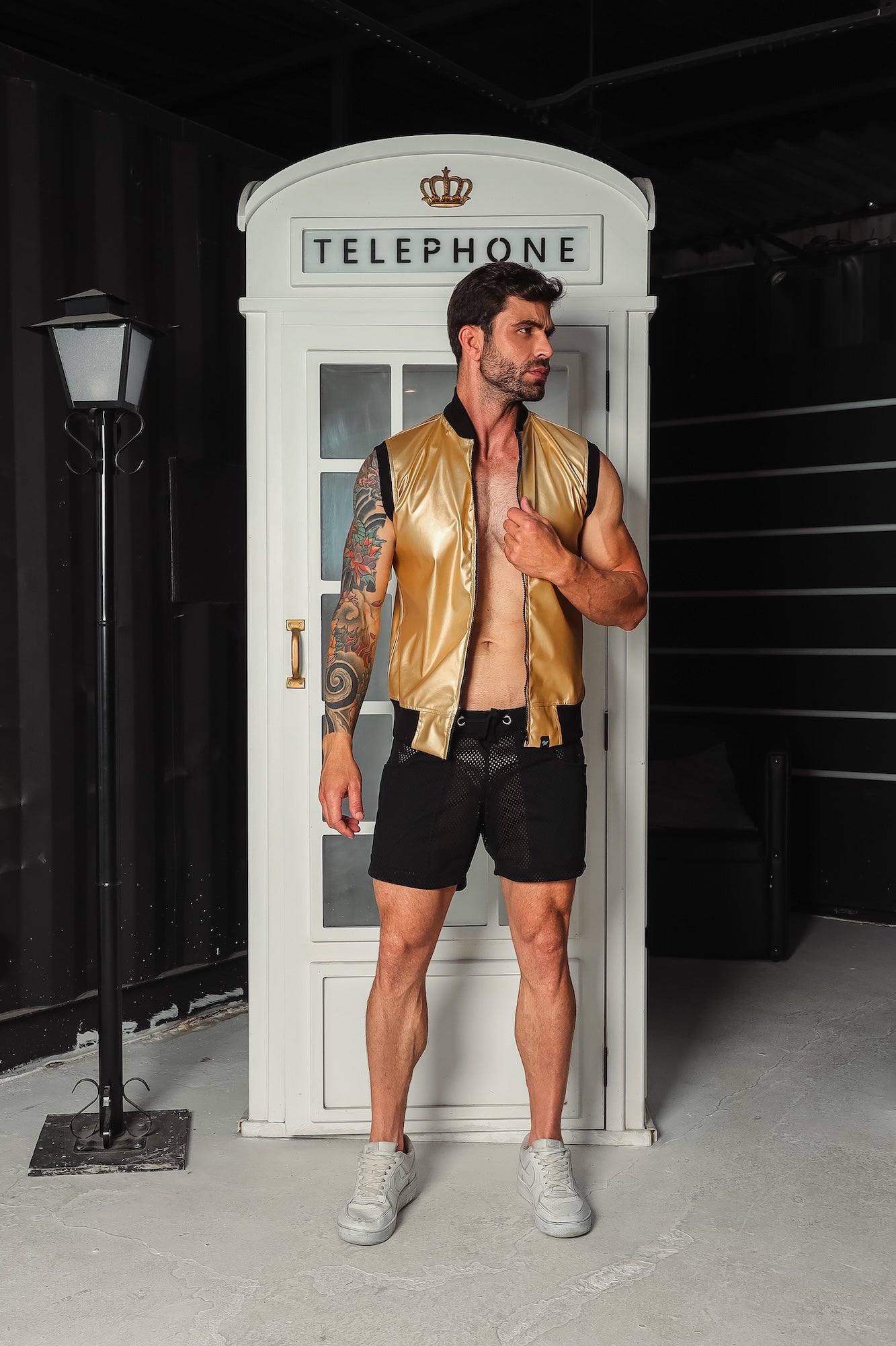 Colete Masculino Em Couro Ecológico