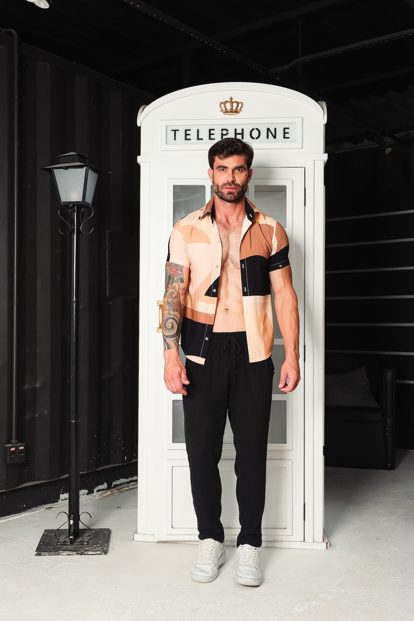 Camisa Masculina Casual em Viscose