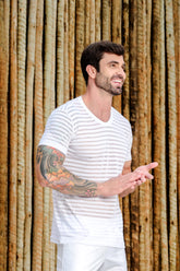 Camiseta Masculina Devorê Listrado