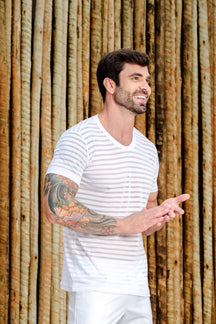 Camiseta Masculina Devorê Listrado