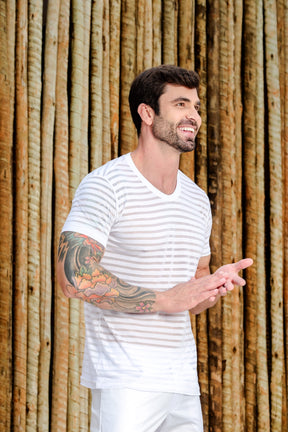 Camiseta Masculina Devorê Listrado