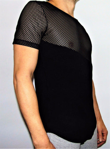 Camiseta Masculina Viscolycra Barra Redonda Dets em Tela
