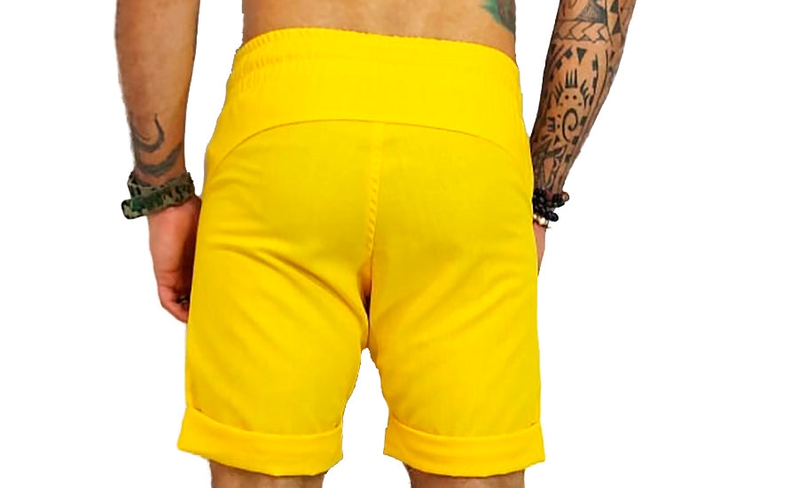 Bermuda Masculina Básica de Linho Barra Italiana