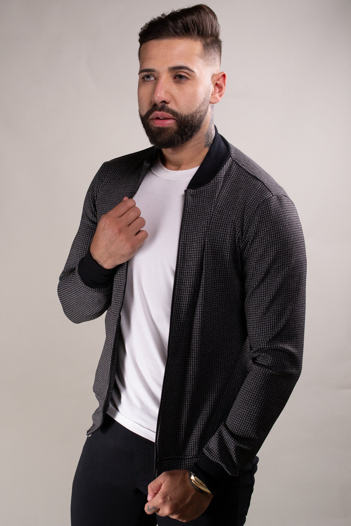 Jaqueta Masculina Bomber em Lãzinha