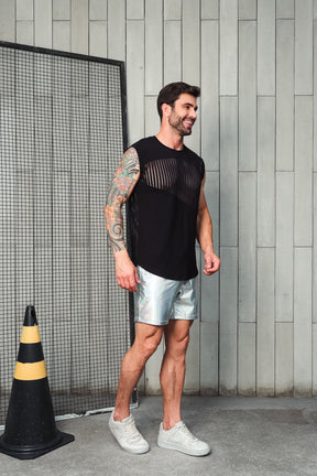 Regata Masculina Machão Viscolycra com Detalhe Devorê