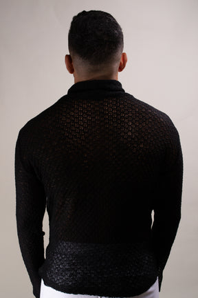 Blusa Cacharrel Tricot De Lã Preta