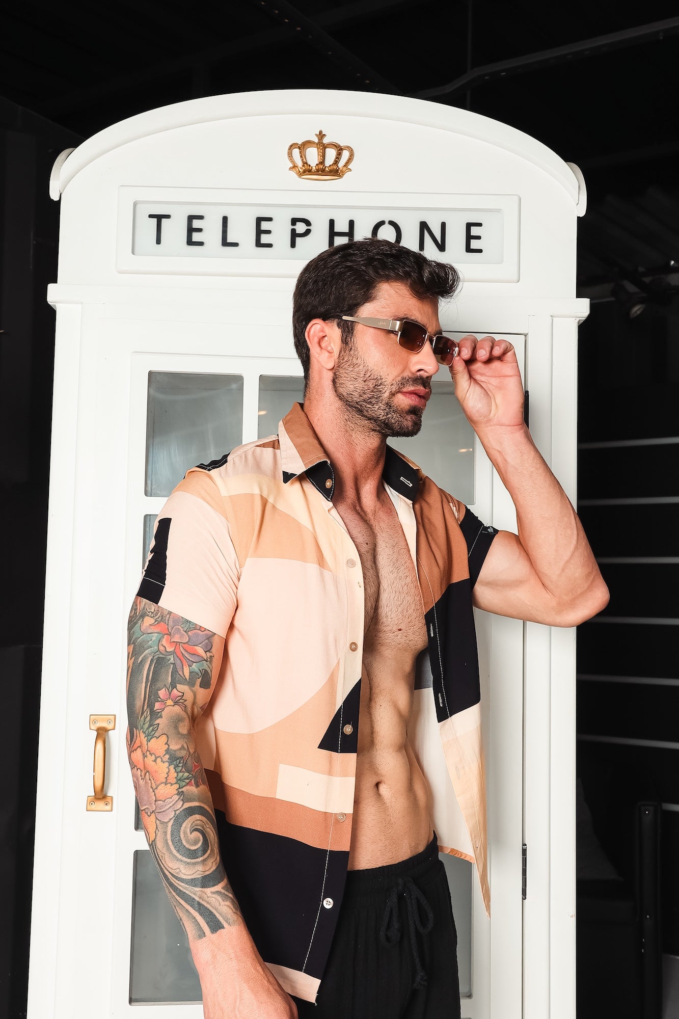 Camisa Masculina Casual em Viscose