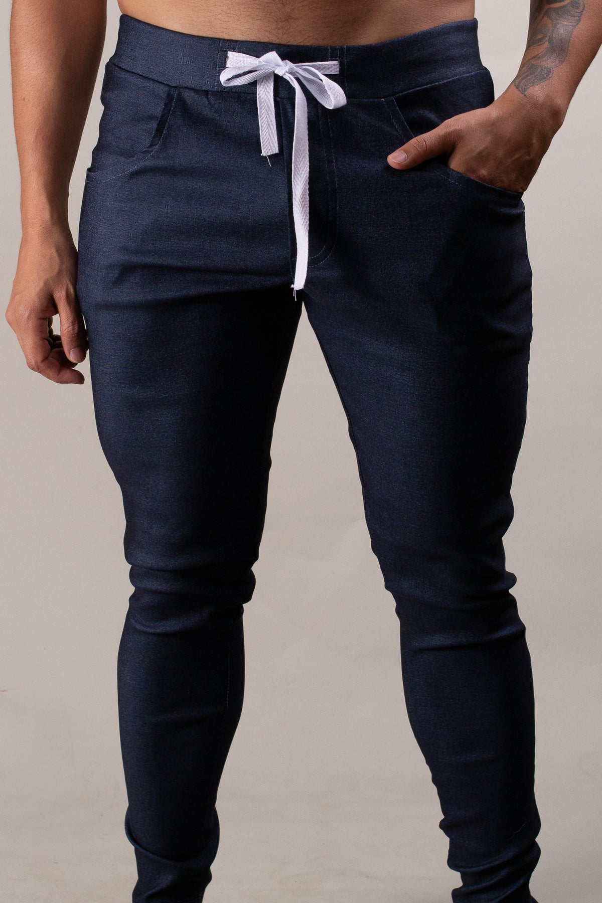 Calça Masculina em Bengaline Azul Jeans