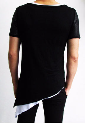 Camiseta Masculina Long Oversize Dupla Transversal