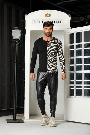 Camiseta Manga Longa Viscolycra com Estampa Zebra