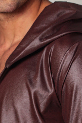 Cardigan Masculino com Capuz em Cirrê