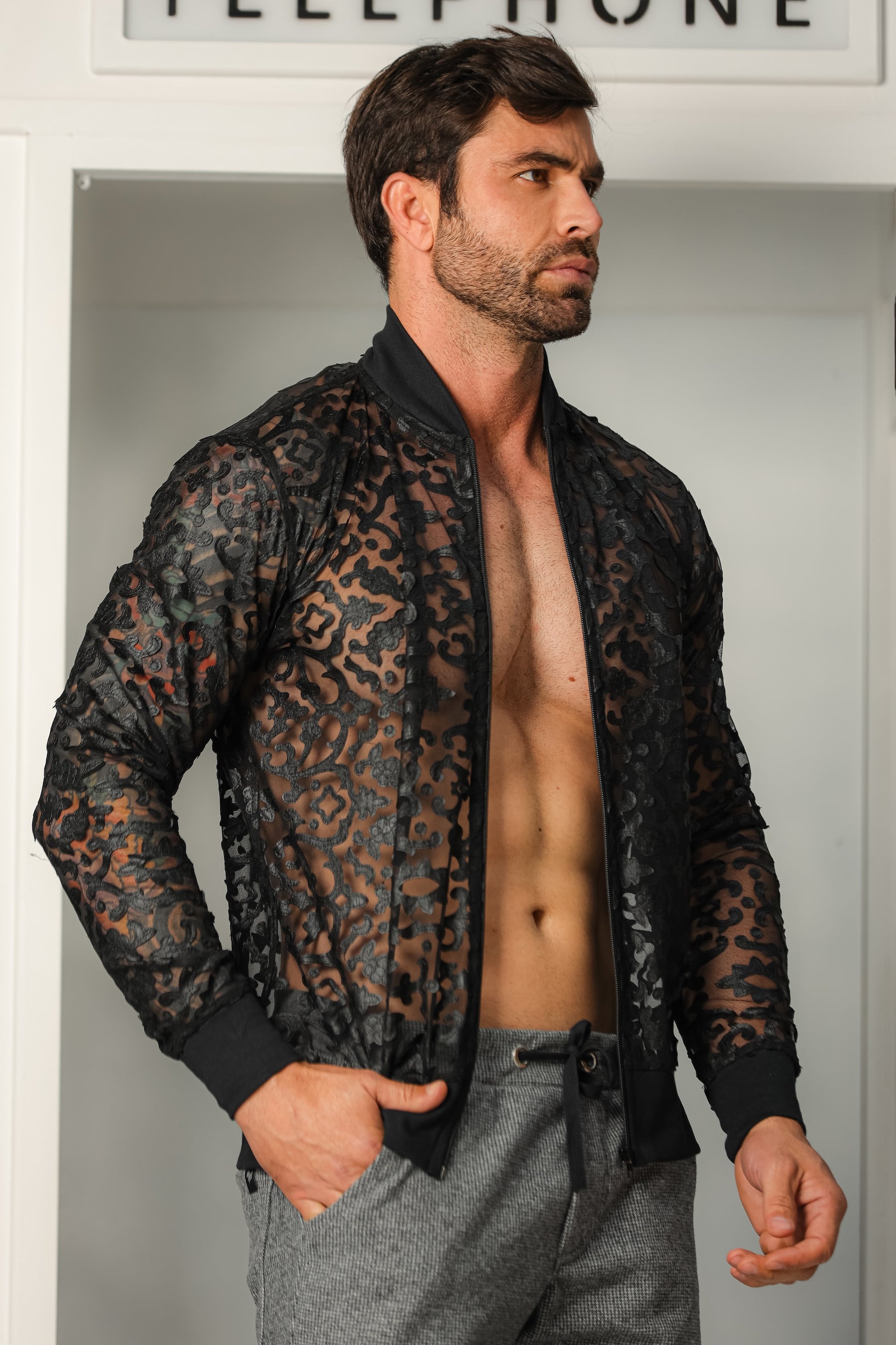 Jaqueta Masculina em Tule Resinado Edição Limitada