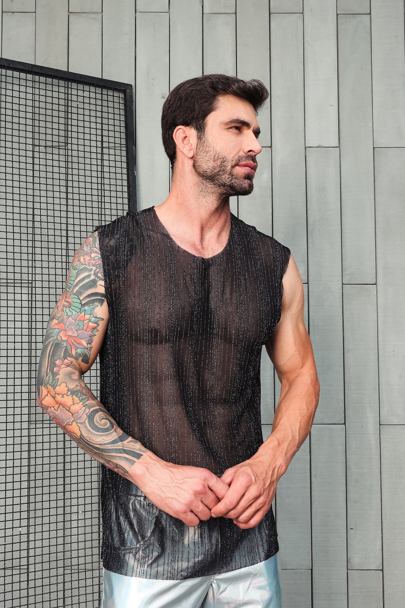 Regata Machão Malha Gliterizada