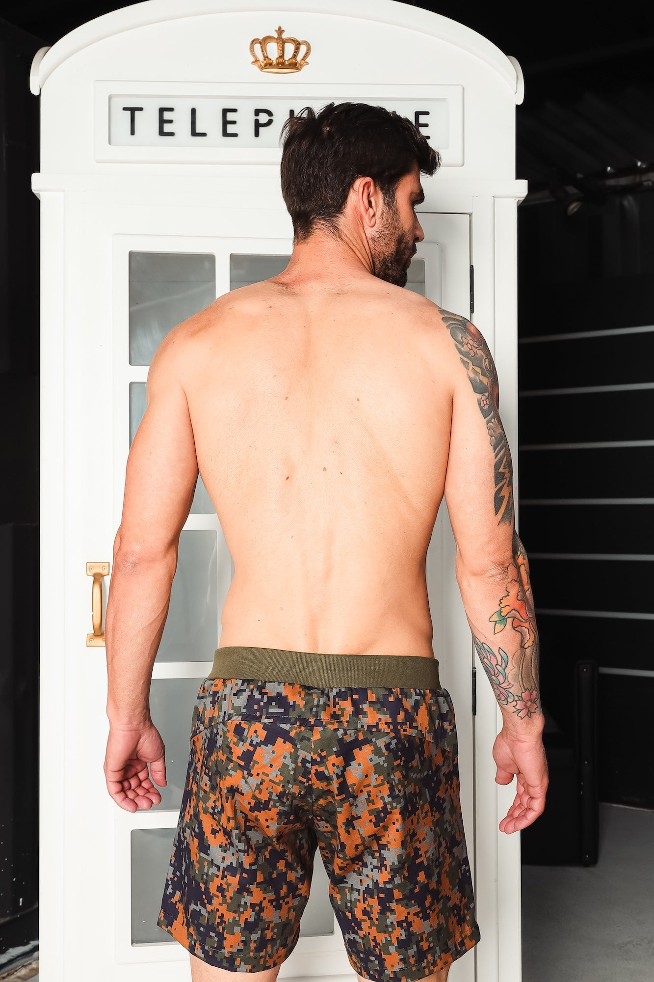 Short Masculino em Sarja Ciber Camuflagem
